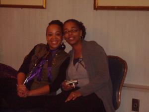 red and i at my shower